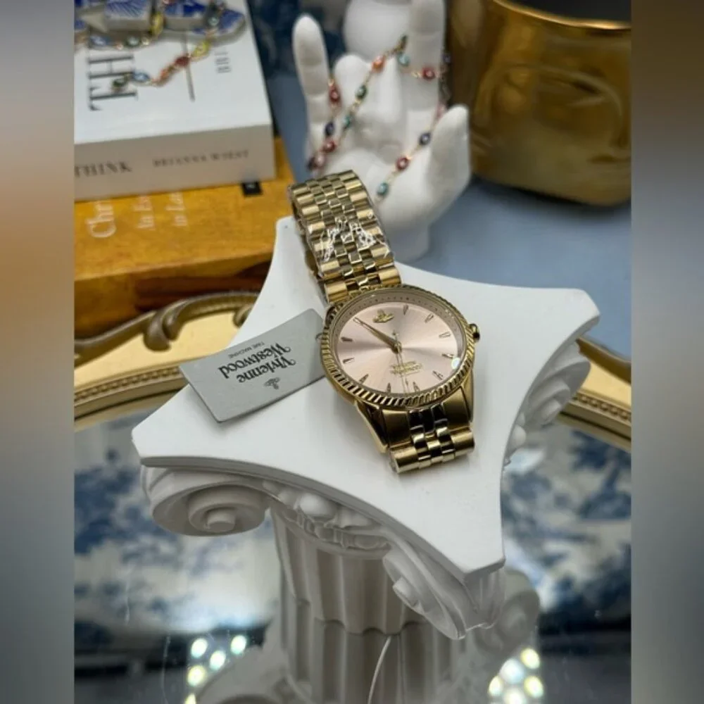 🆕 VIVIENNE WESTWOOD 🧿 NWT Stainless Steel The Seymour Watch, 38mm, Rose/Gold - Picture 10 of 15